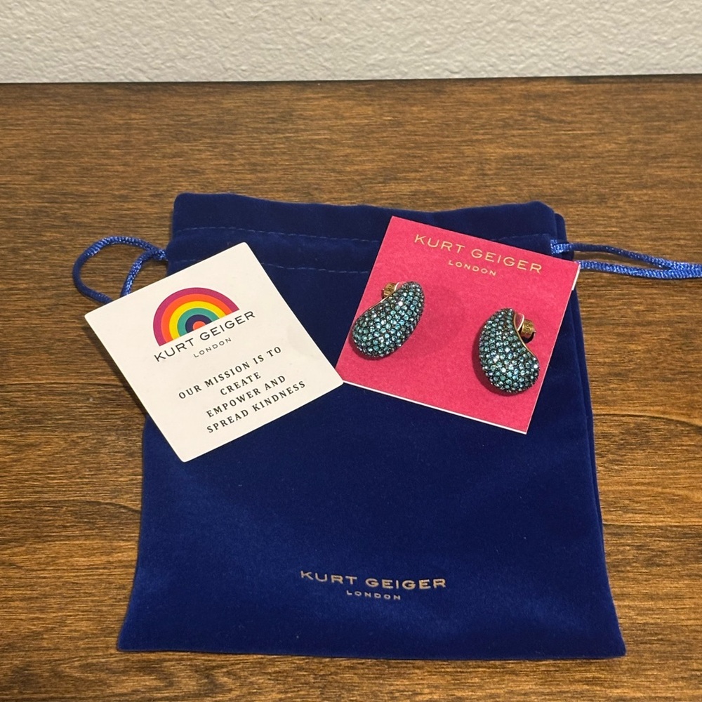 Kurt Geiger Turquoise Crystal Earrings